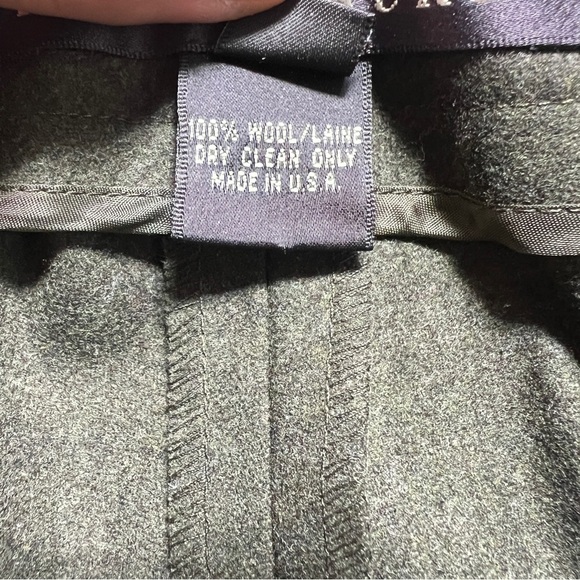 Ralph Lauren Wool Dark Green Flat Front Straight Leg Pants Size 8 - Picture 4 of 8